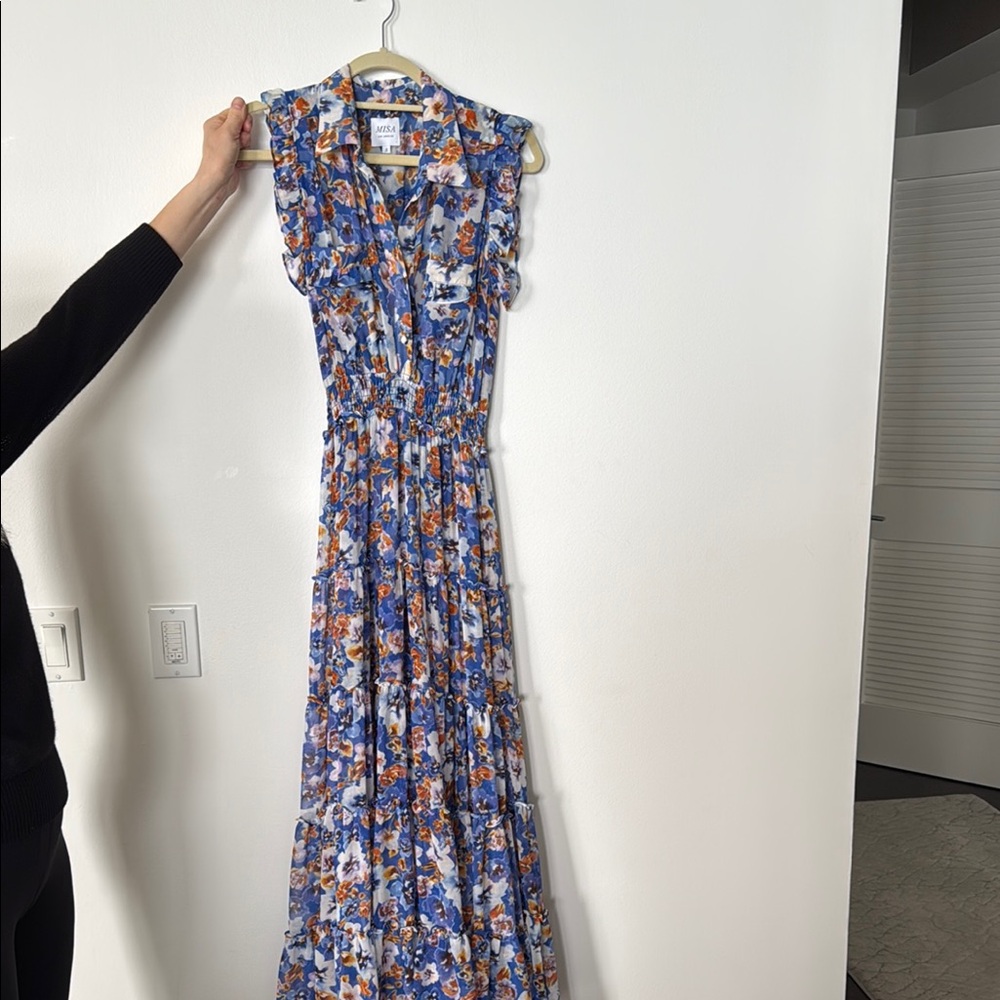Misa Los Angles size small floral layered lightweight maxi dress